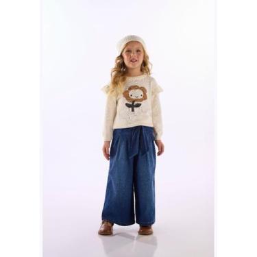 Imagem de Blusão Tricot Bordado Flor Up Baby, Branco
