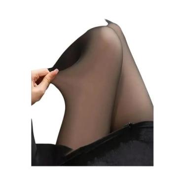 Imagem de Leggings Térmicas Semi-Transparentes De Alta Elasticidade Para Mulhere