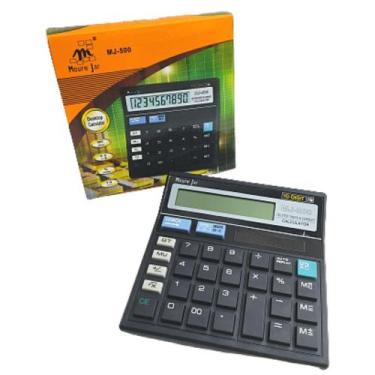 Imagem de Calculadora de Mesa Eletrônica Escritório Comercial Preta - Tem Tem