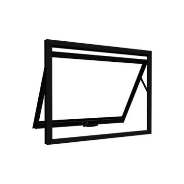 Imagem de Janela de Alumínio Máximo Ar 60x60cm Lucasa Ideale Preto