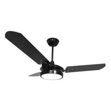 Imagem de Ventilador de teto Ventex Valen LED com 3 pás de MDF preto estrutura p