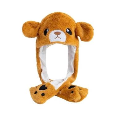 Imagem de Gorro De Pelúcia Unissex Com Orelhas Divertidas Estilo Vaca E Coelho, 