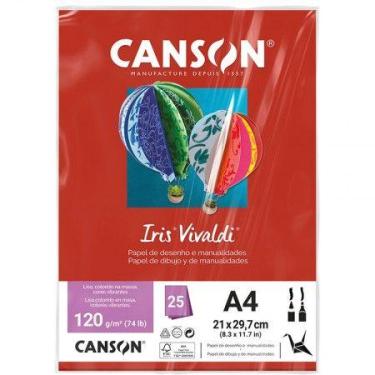 Imagem de Papel Color Vivaldi A4 120g Vermelho com 25 folhas - Canson