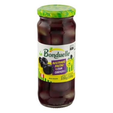 Imagem de Azeitona Preta em Conserva Azapa com Caroço Bonduelle 330g