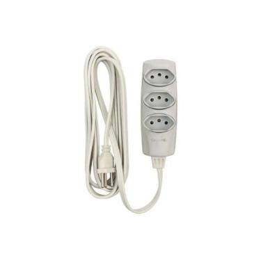 Imagem de Extensão Noshock 90 PP 3 X 0,75 2P+T 10A Cinza 3M DN1537 Daneva - Legr