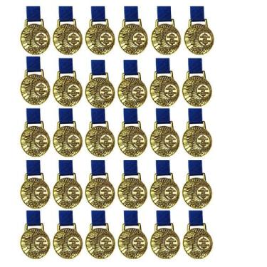 Imagem de Medalha Medasul Honra ao Mérito 35mm Kit C/ 30 Unidades Cor:PrataTaman