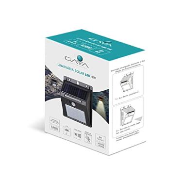 Imagem de Gaya Luminária Solar Zyon com Sensor 4W 6500k 180 Lúmens IP65