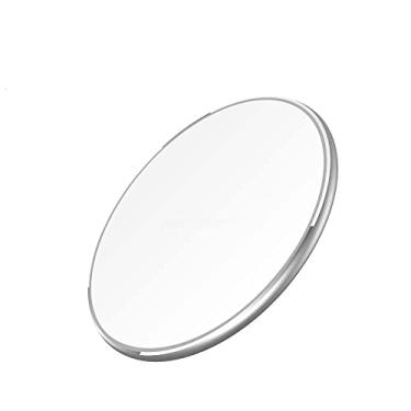 Imagem de Legou Carregador Sem Fio Fast Charge,Carregador por Indução de mesa 10W,vidro, carregamento rápido, compatível com aparelhos Android e iPhones com padrão Qi - Prata fosca