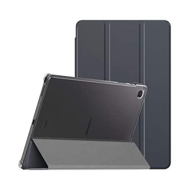 Imagem de Capa para tablet Samsung Galaxy Tab S6 Lite 10.4” (SM-P610/P615) 2020 WB - Auto hibernação, suporte para leitura, Translúcida. (Cinza Espacial)