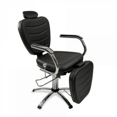 Imagem de Cadeira Top Make Preto Base Antiderrapante Dompel