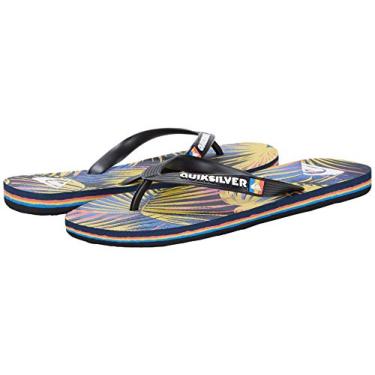 Imagem de Quiksilver Chinelo Molokai Sub Tropics masculino, Preto/azul/preto, 12