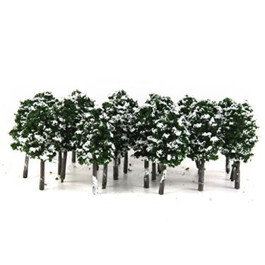 Imagem de Simhoa 20PCS Dark Green Model Trees Park Railways Sand Table Scenery 1/150 N Guage