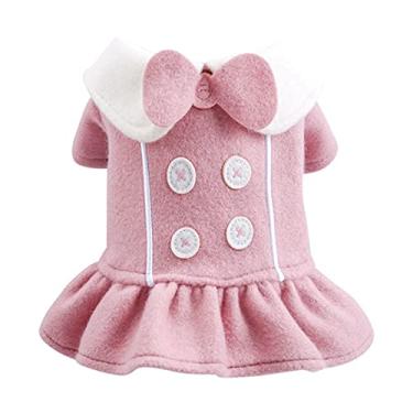 Imagem de Saia para cachorro cachorro filhote laço saia tutu filhote quente inverno cachorro princesa vestido para cachorro gato pequeno