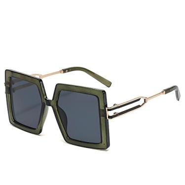 Imagem de Óculos de sol quadrado oco de armação grande, moda, personalidade, óculos de sol, tendência, óculos de sol masculinos e femininos, 6, tamanho único