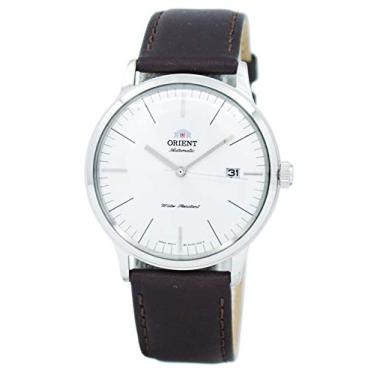 Imagem de Orient FAC0000EW0 Relógio masculino Bambino Versão 3 pulseira de couro marrom automático, alça