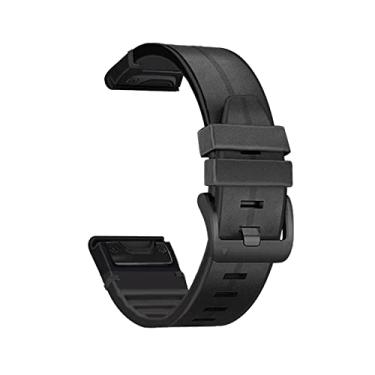 Imagem de DFAMIN 26 22mm pulseira de relógio para Garmin Fenix 7 7X 6X 6 Pro 5X 5Plus 3HR 935 945 MK1 S60 Band Easyfit Quick Release Wirstband (Cor: Preto, Tamanho: Fenxi 7)