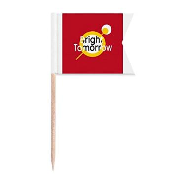 Imagem de Bandeiras de palito de dente para crianças Pure Happiness Hope para marcação de palito de comida de bolo de festa