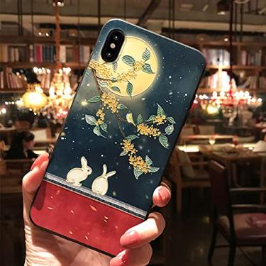 Imagem de Capa de telefone cidade proibida estilo chinês para iPhone XS MAX XR X 8 7 Plus 11 12 13 14 Pro Max capa traseira em relevo, 5, para iPhone 11Pro