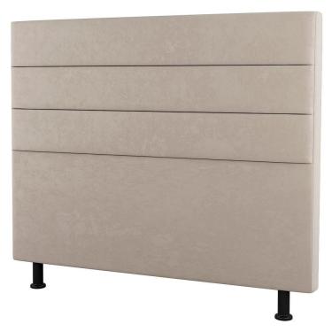 Imagem de Cabeceira Casal King Size Malik 195cm Suede Bege