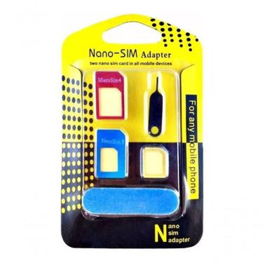 Imagem de Adaptador Chip 3 In 1 Celular Mini Micro Nano E Sim Colorido