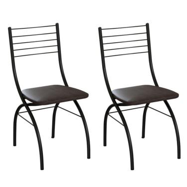 Imagem de Conjunto com 2 Cadeiras Devon Tabaco e Preto