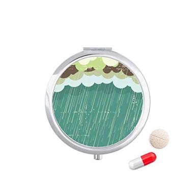 Imagem de Estojo de comprimidos com estampa de chuva, nuvem, mar, meteorologia, bolso para remédios