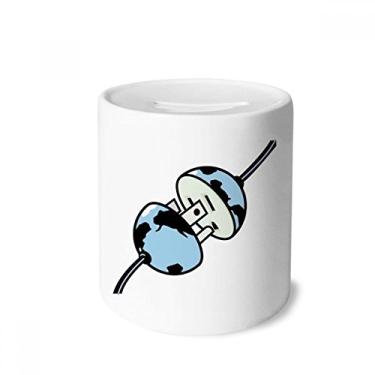 Imagem de DIYthinker Plugue de tomada padrão de diagrama de circuito, caixa de dinheiro, caixa de moedas, presente de cofrinho