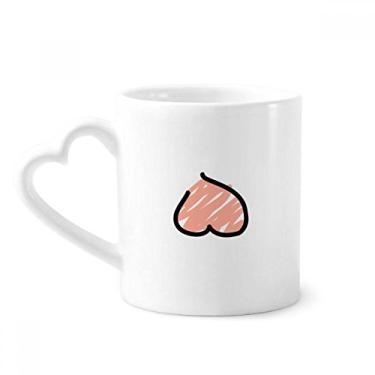 Imagem de Caneca de desenho rosa divertida Just Peach Caneca de café cerâmica copo de coração de vidro
