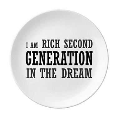 Imagem de Prato decorativo rico de segunda geração de porcelana salver louça de jantar