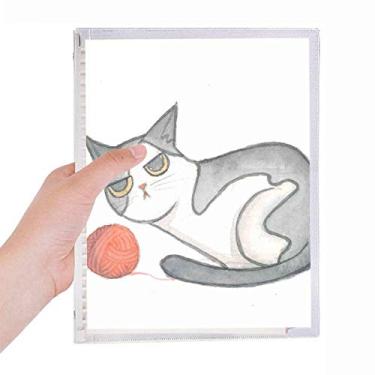 Imagem de Caderno de folhas soltas com pintura em aquarela e fantoches para gatos da Miaoji