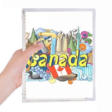 Imagem de Caderno Rocky Mountains CN Tower Maple Canada Folhas soltas Diário Recarregável Diário Papelaria