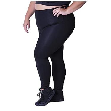 Imagem de Calça Legging Plus Size Fitness Academia Basica (PRETO, 50)