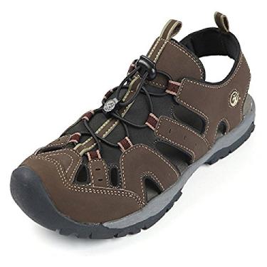 Imagem de Sandália masculina de verão atlética Burke II Northside com bolsa impermeável e seca, Dark Brown, 8