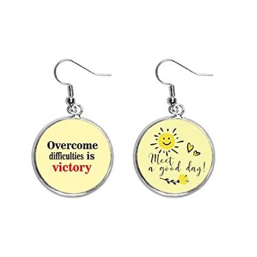 Imagem de Brinco de flor de sol Persistence Victory Overcome Difficult Ear Drop Jewelry Fashion