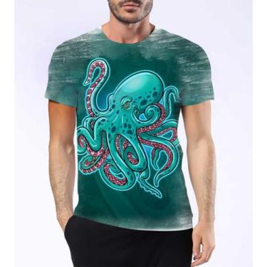 Imagem de Camiseta Camisa Polvos Animal Moluscos Tentáculos Bico 3 - Estilo Krak