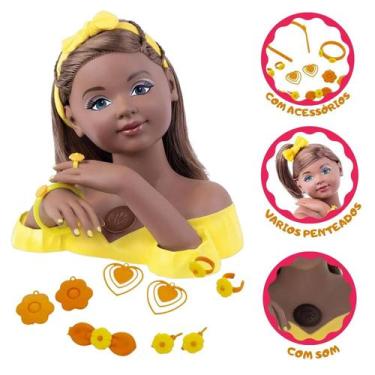 Boneca Busto Brinquedo Menina Maquiagem Penteados Nancy Hair - Teen Kids