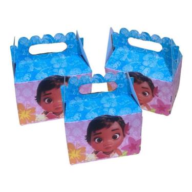 Imagem de Kit 50 Maletinhas Decoração Festa Lembrancinhas Moana Baby