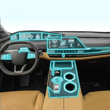 Imagem de LAVIYE Interior do carro GPS navegador console central TPU transparente película protetora Filme anti-risco, para Changan UNI-K 2021-2023