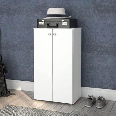 Imagem de Armário Baixo Multiuso 2 Portas 2 Prateleiras Cajamar Branco