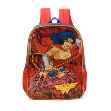 Imagem de Mochila Mulher Maravilha Dc Para Costas Infantil Escolar Wonder Woman