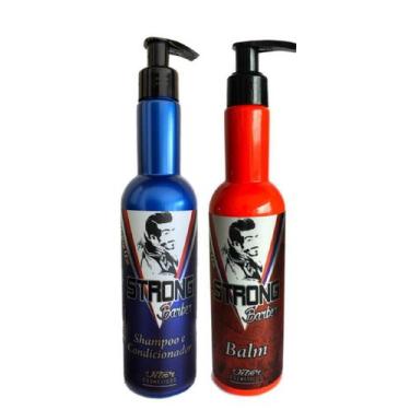 Imagem de Kit Strong Barber 1 Balm 1 Shampoo E Condicionador 2 Em 1 - Strong Bar