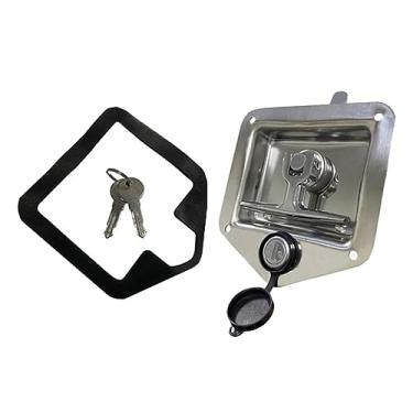 Imagem de ERINGOGO Fechaduras De Remo Fechadura Da Porta De Entrada Travas De Caixa De Ferramentas Cadeado T- Fechaduras De Alça t De Aço Inoxidável Câmera De Alça t Fechadura Do Carro Trailer Viagem