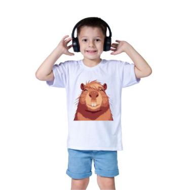 Imagem de Camiseta Infantil Capivara Capybara Animal Estimação Safari Zoollógico