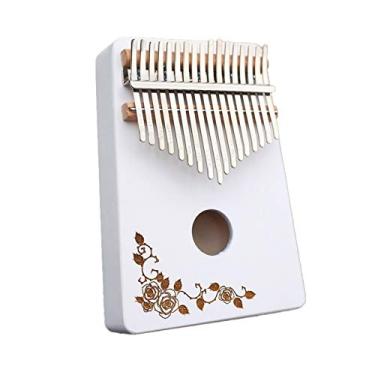 Imagem de Kalimba de 17 teclas, piano de polegar para crianças, adultos, instrumento de música marimbas, teclado de dedo Mbira Sanza com instruções e martelo de afinação, (18 cm x 13 cm) A10-17tone