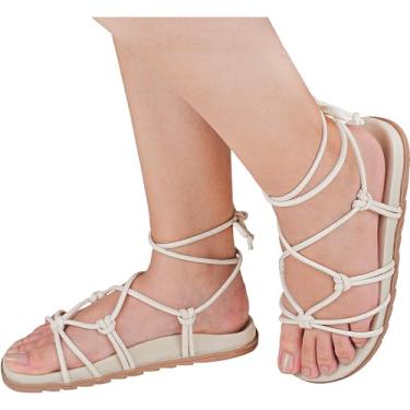 Imagem de Sandalia Papete Flatform Feminino Tiras De Amarrar Slide (Off White, BR, Adulto, Numérico, 37)