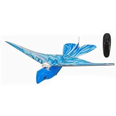 Imagem de Brinquedo voador de controle remoto - parece e voa como um pássaro real - ótimo brinquedo RC de partida para meninos e meninas - recarga USB, azul celeste