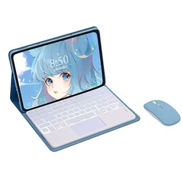 Imagem de Capa teclado for Radmi Pad SE 11 polegadas Teclado Bluetooth retroiluminado colorido com touchpad, mouse Bluetooth,Azul