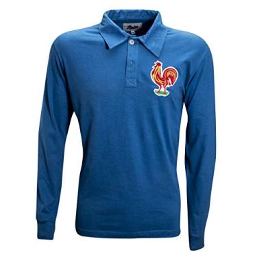 Imagem de Camisa França 1958 Liga Retrô Longa Azul (G)