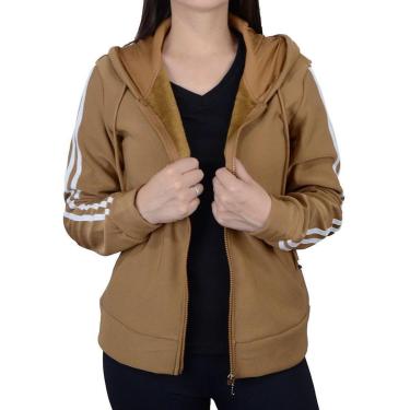 Imagem de Blusa Feminina Facinelli By Mooncity Moletom Marrom Kaqui - 670329-Feminino