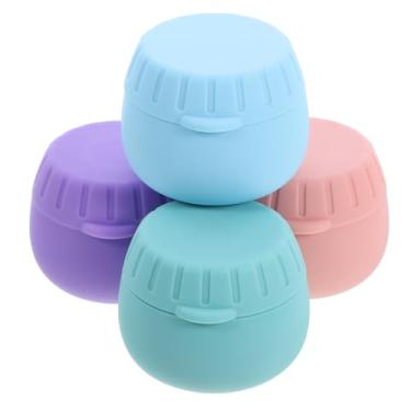 Imagem de 4pcs caixa de embalagem recipientes de creme com tampas frascos de viagem recipientes de amostra sub garrafa recipientes de esfoliação corporal frasco de bálsamo labial frascos pequenos com tampas min